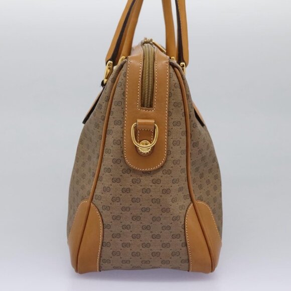 GUCCI Micro GG Supreme Hand Bag PVC 2way Beige Gold 002 123 0033 Auth 118246 - Picture 4 of 16